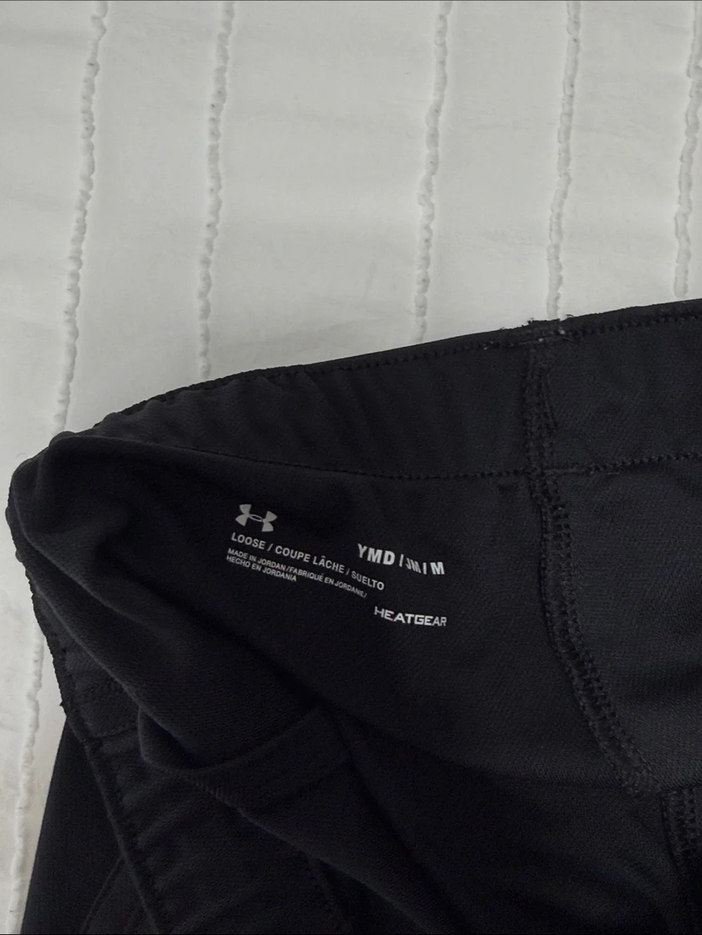 Under Armour Black kids Athletic Shorts with Logo Waistband